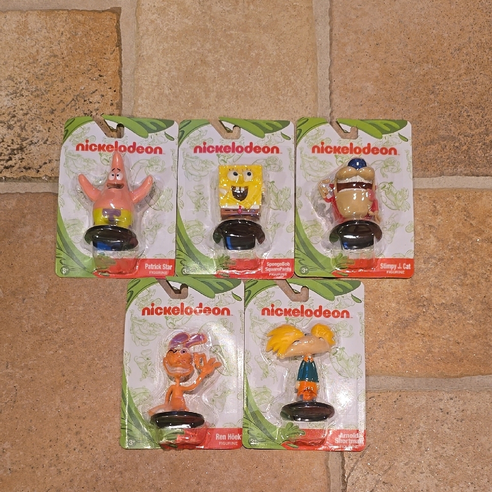 Nickelodeon Character Figurines Set 5x (New)